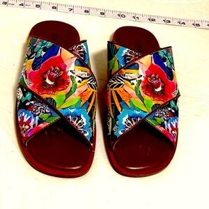 Johnny Was pink and Blue Artistic Sandals Layla X sandal